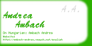 andrea ambach business card